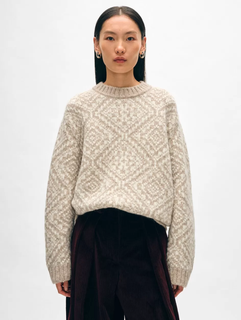 White + Warren Sweaters-alpaca blend nordic crewneck