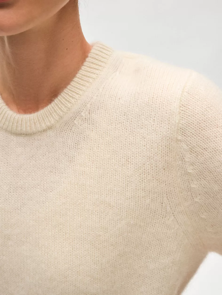 White + Warren Sweaters-brushed cashmere tee