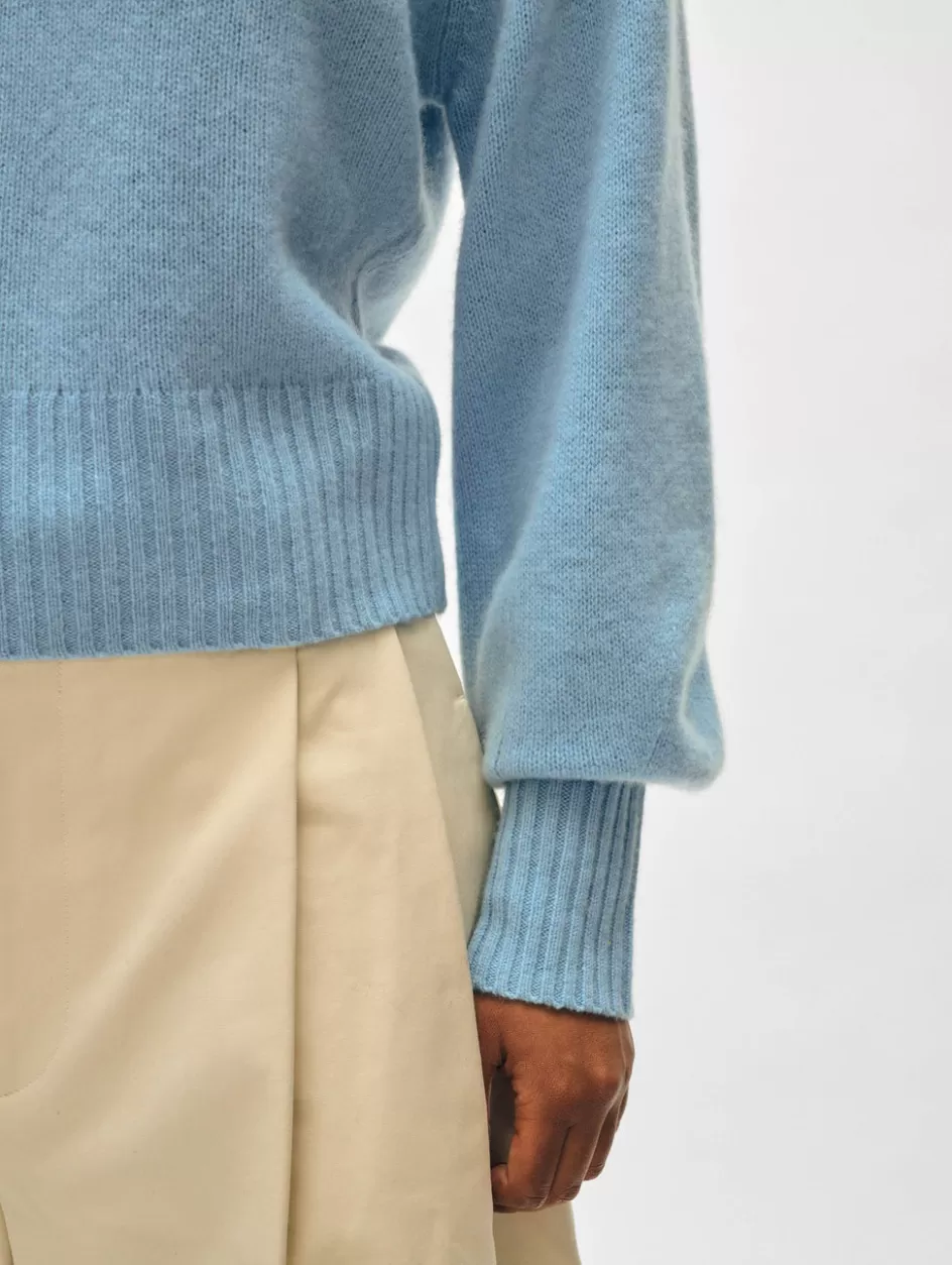 White + Warren Sweaters-cashmere blouson sleeve crewneck