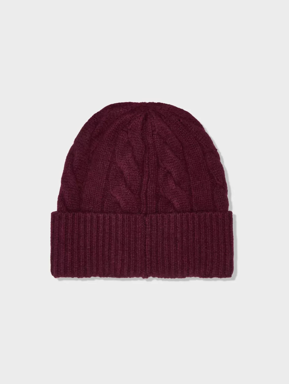 White + Warren Hats + Gloves-cashmere cable beanie