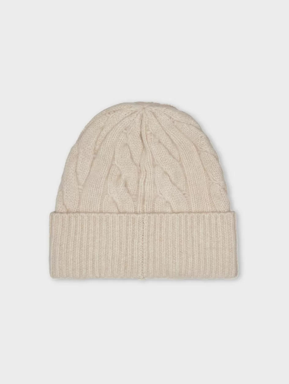 White + Warren Hats + Gloves-cashmere cable beanie