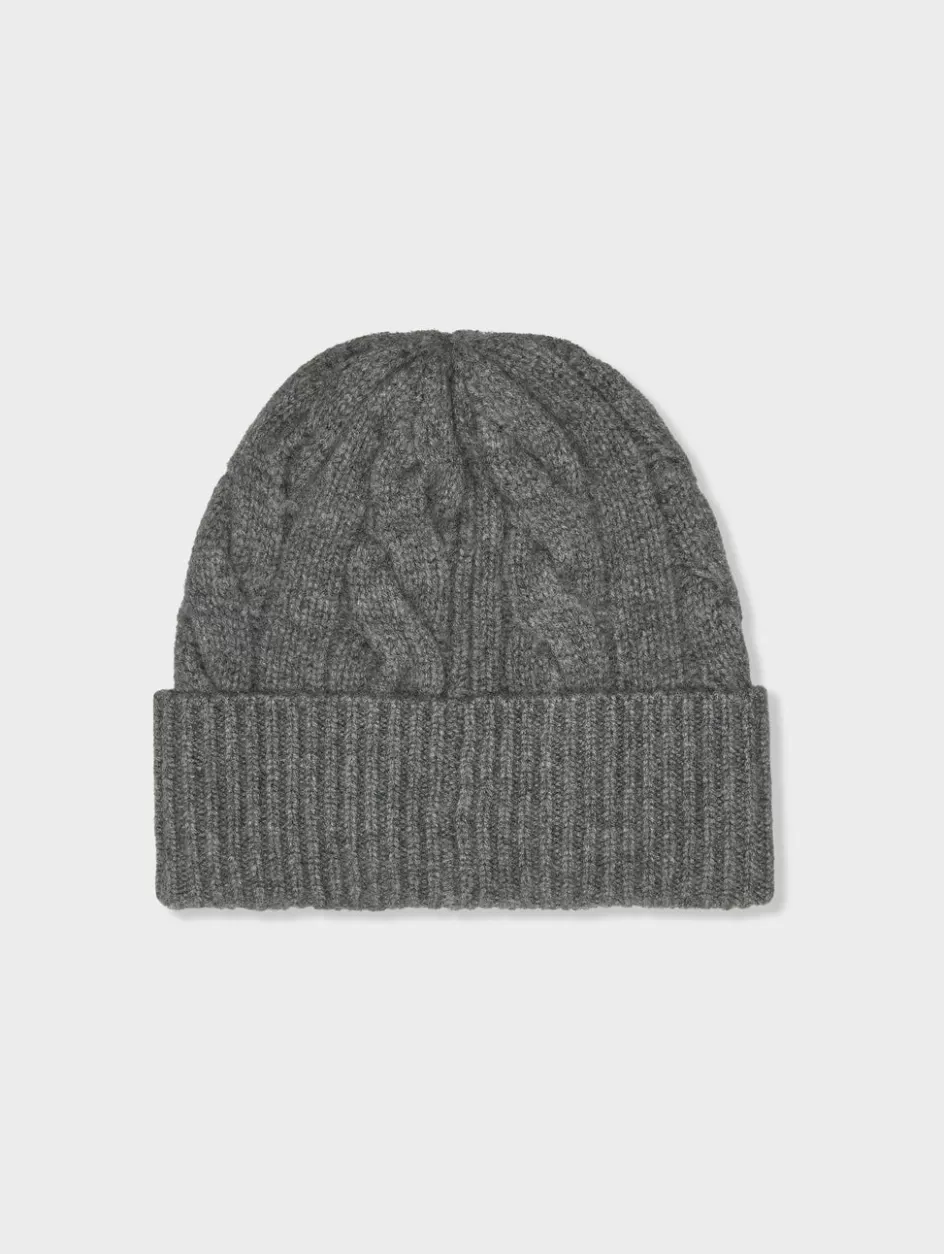 White + Warren Hats + Gloves-cashmere cable beanie