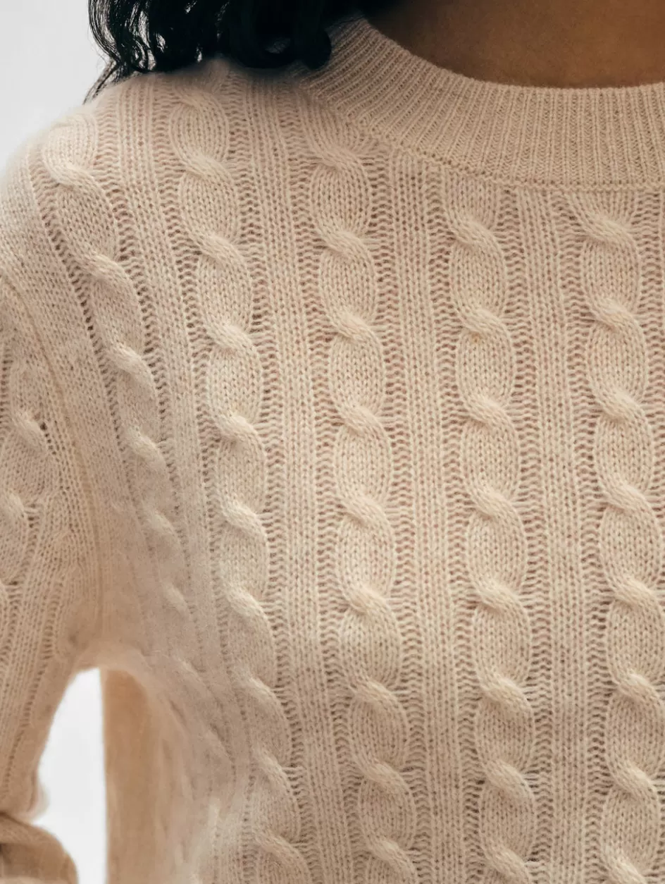 White + Warren Sweaters-cashmere cable crewneck