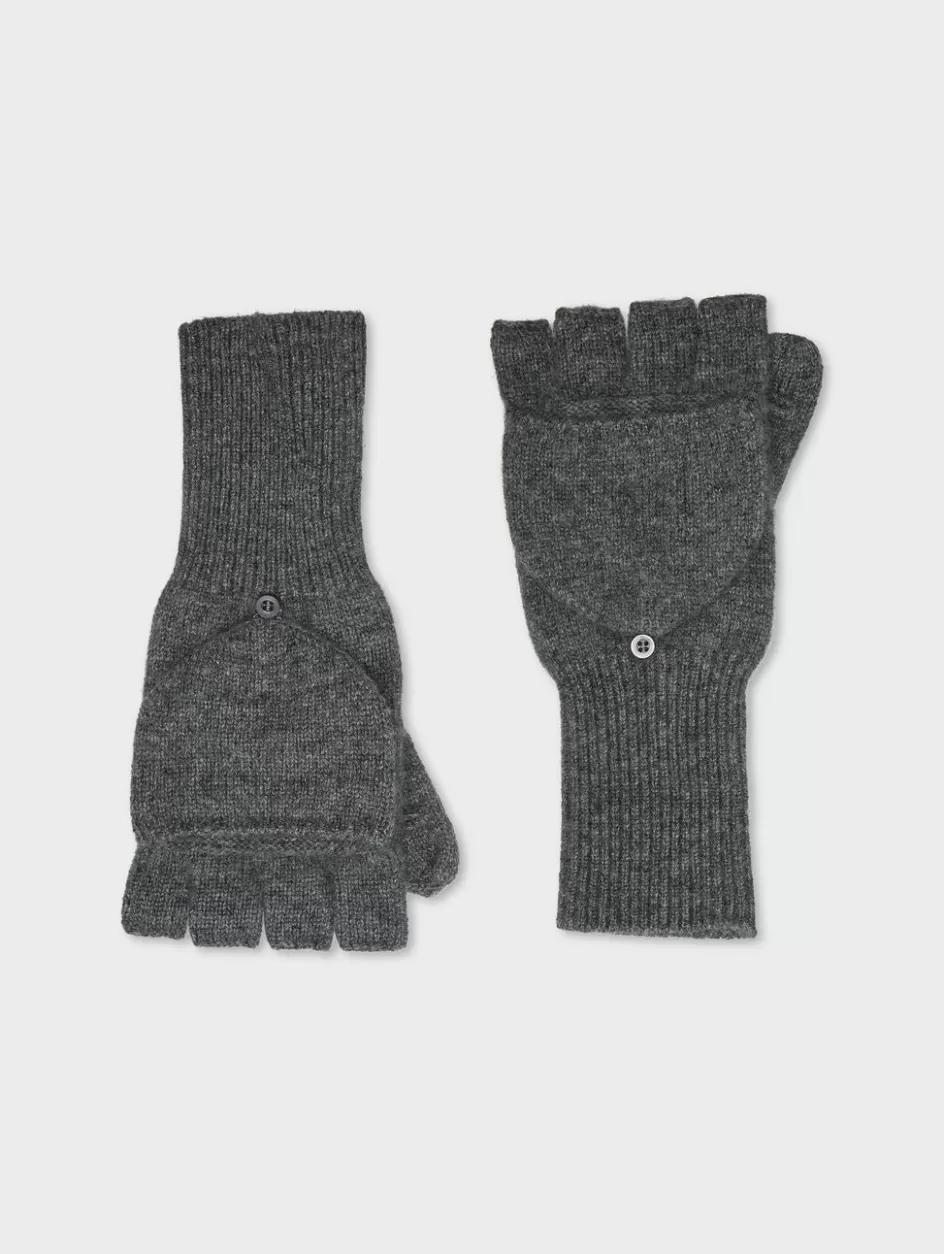 White + Warren Hats + Gloves-cashmere pop top glove