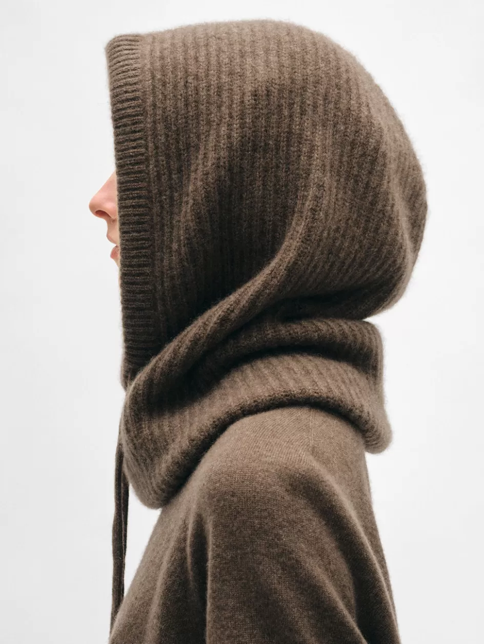 White + Warren Accessories-cashmere ribbed balaclava