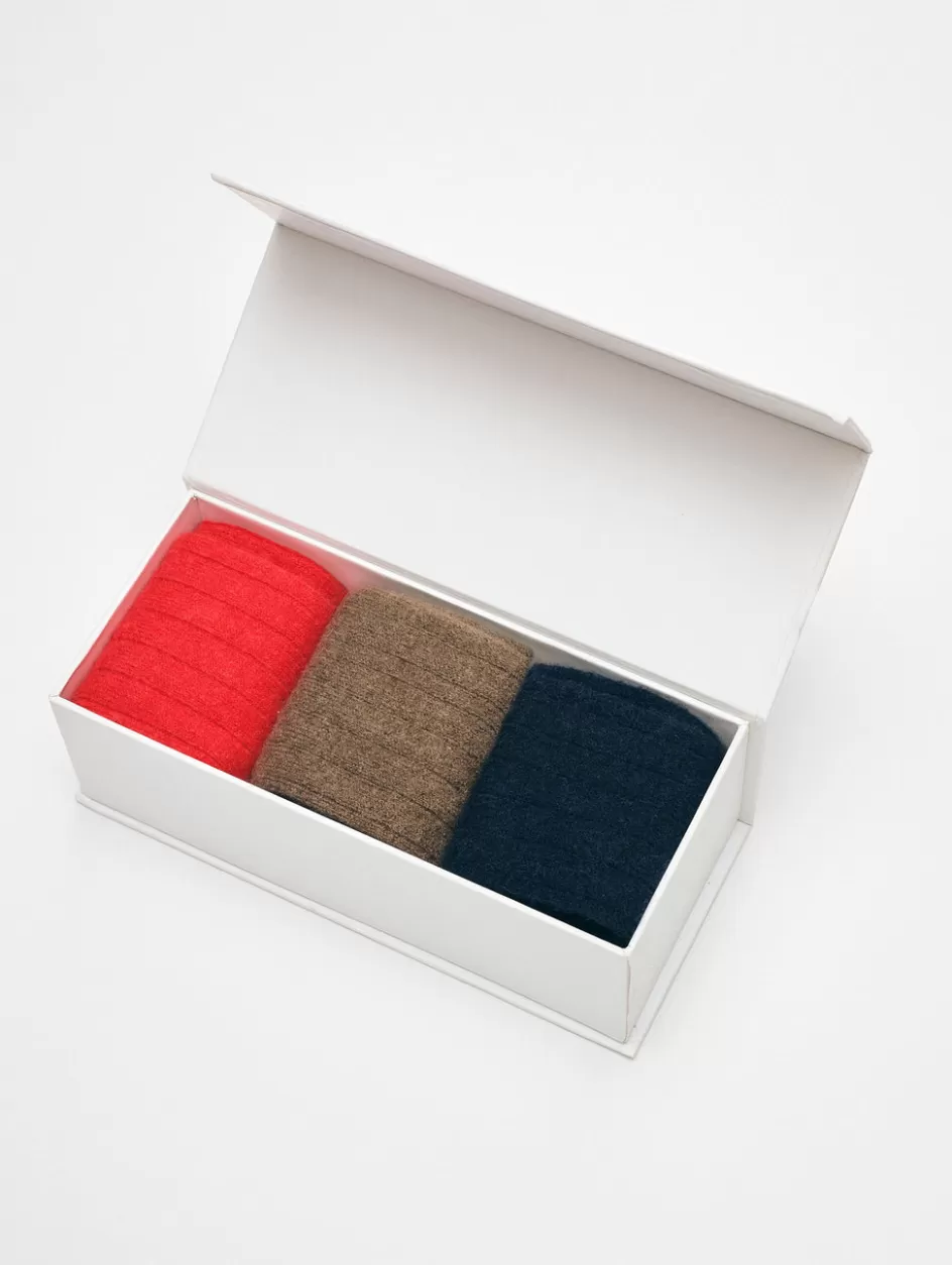 White + Warren Socks + Slippers-cashmere ribbed sock pack