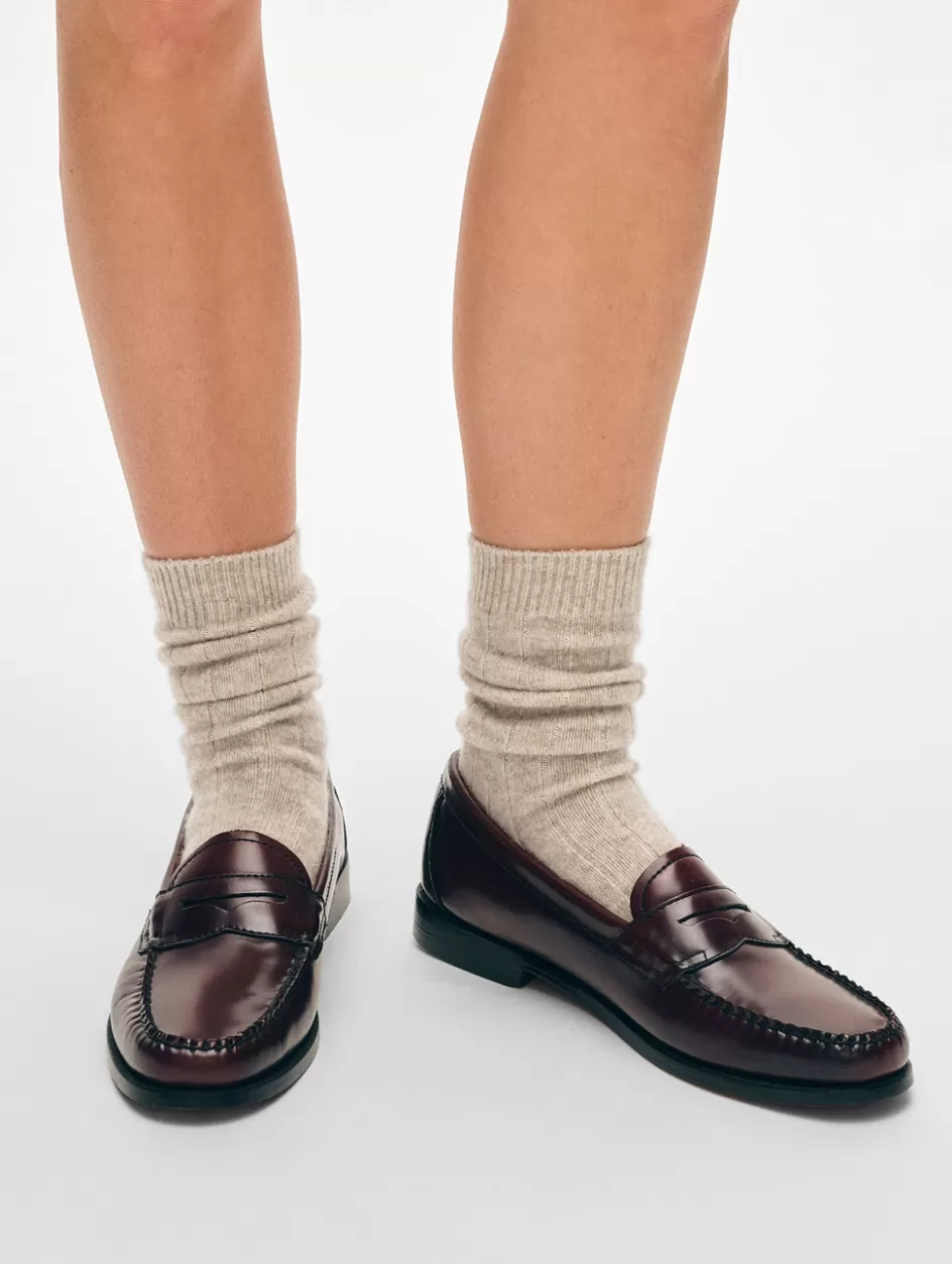 White + Warren Socks + Slippers-cashmere ribbed socks