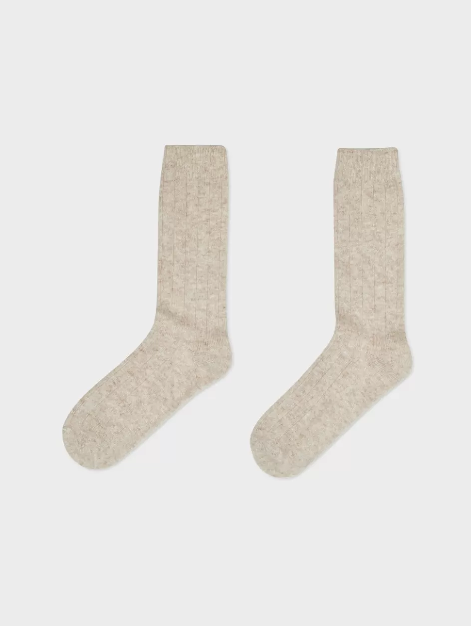 White + Warren Socks + Slippers-cashmere ribbed socks