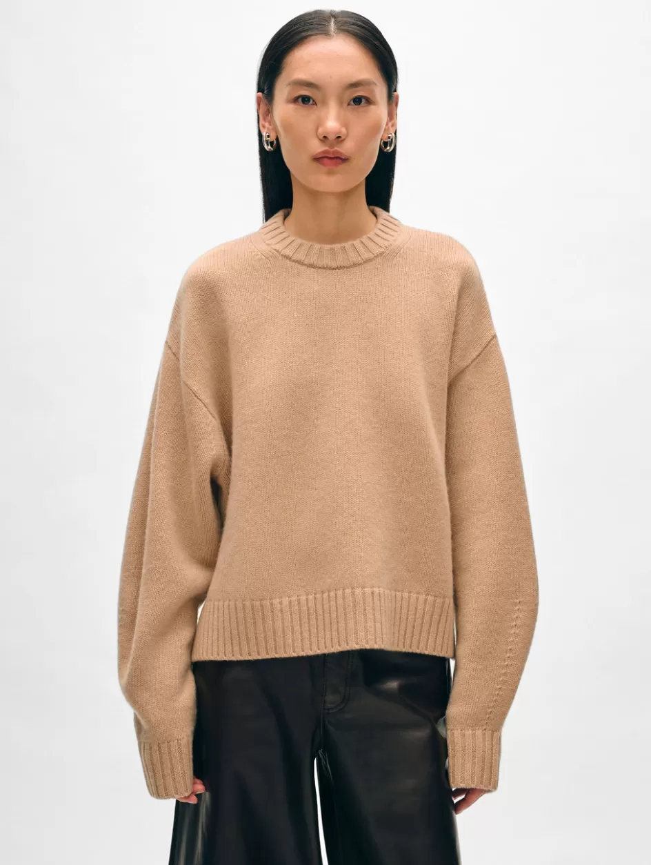 White + Warren Sweaters-merino cashmere drop shoulder crewneck