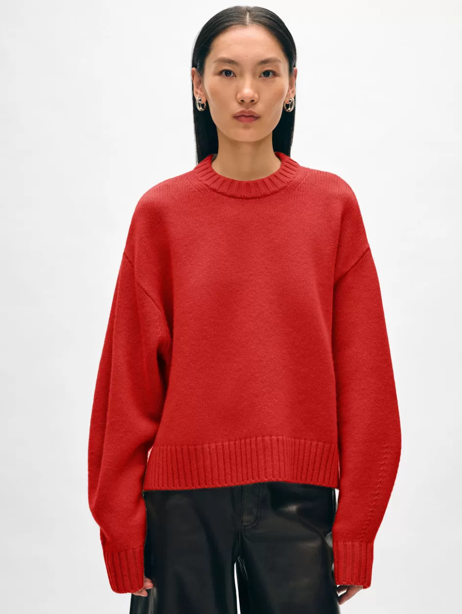 White + Warren Sweaters-merino cashmere drop shoulder crewneck