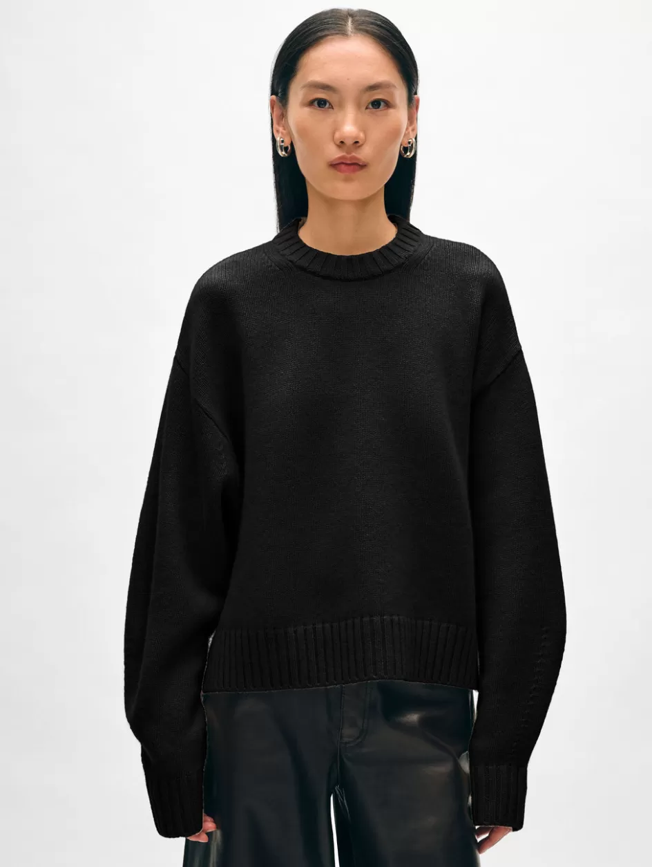 White + Warren Sweaters-merino cashmere drop shoulder crewneck