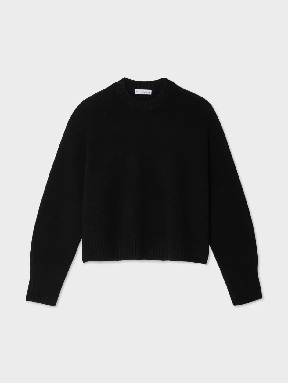 White + Warren Sweaters-merino cashmere drop shoulder crewneck