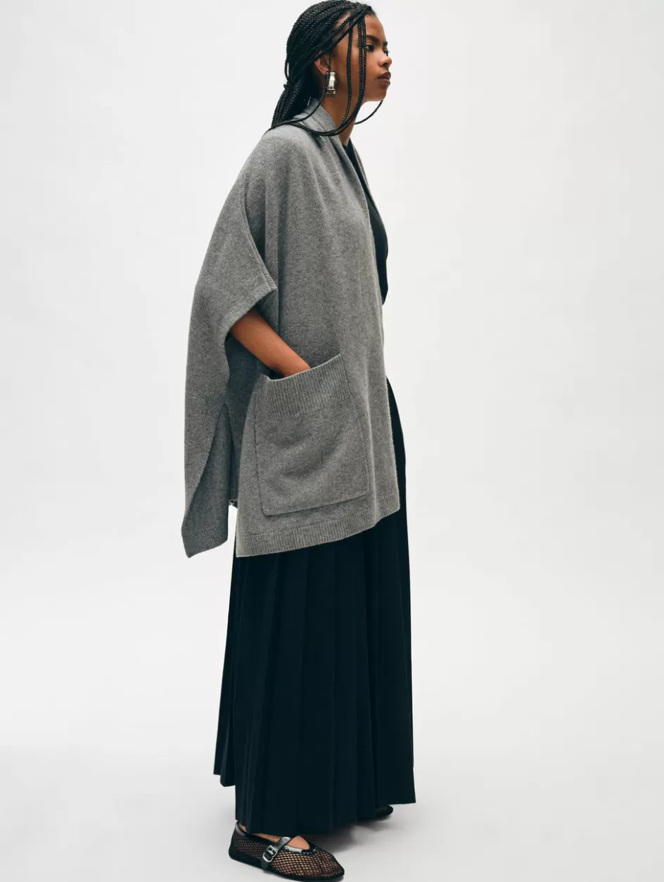 White + Warren Ponchos-merino cashmere open poncho