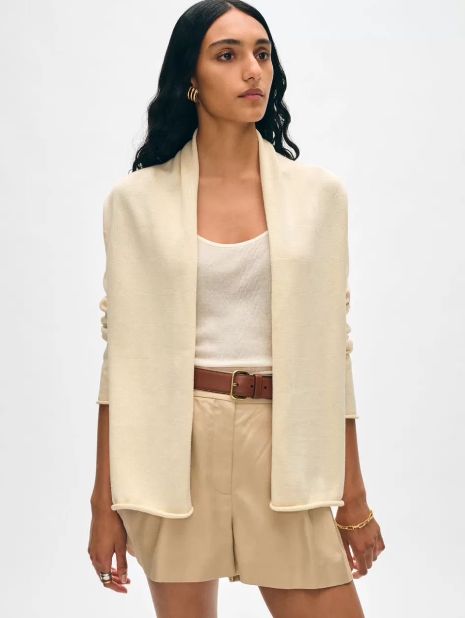 White + Warren Cardigans-organic cotton mini trapeze cardigan