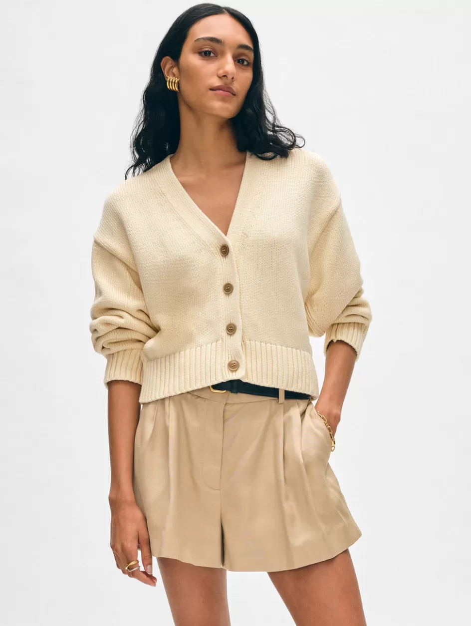 White + Warren Cardigans-organic cotton v neck cardigan